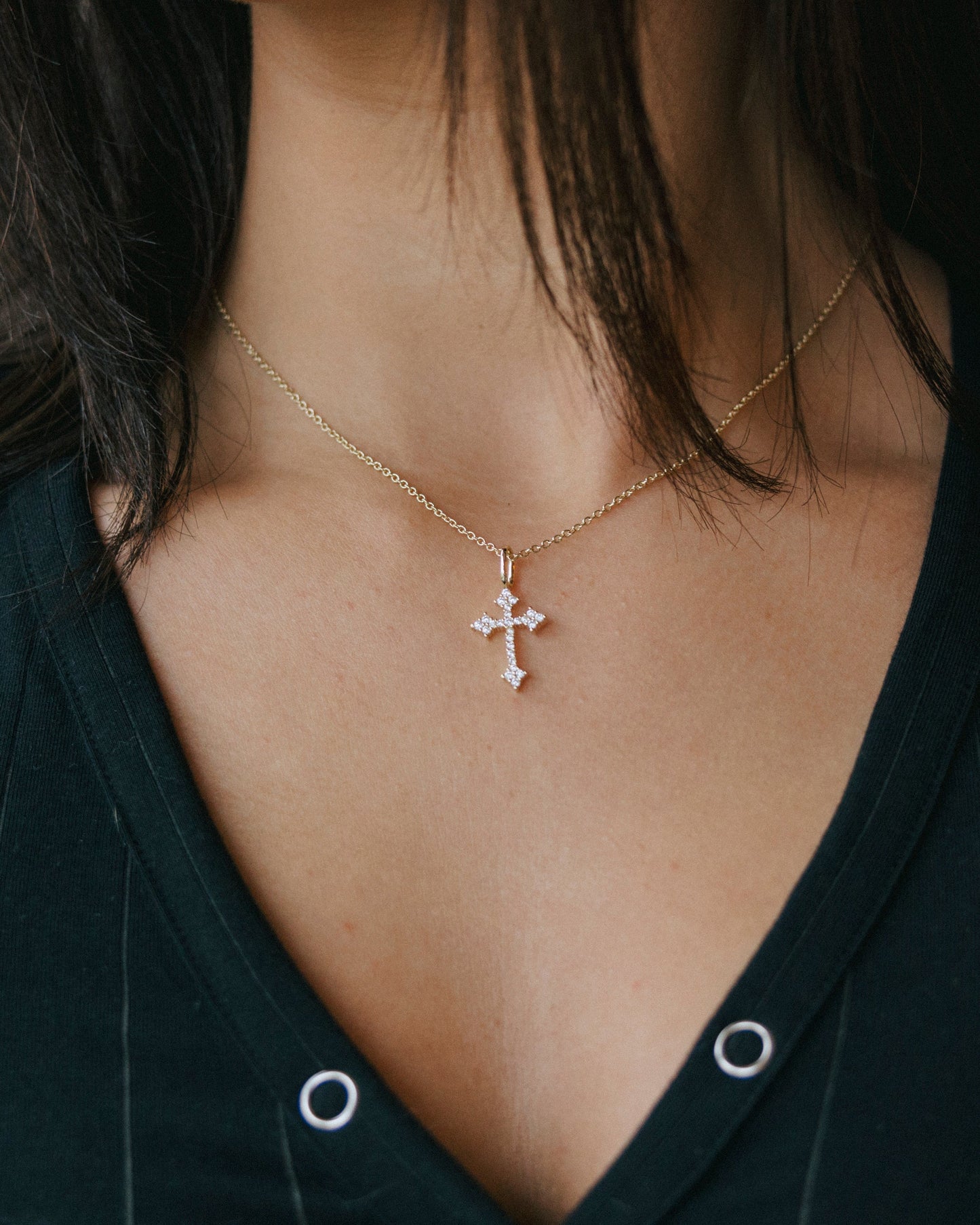 Juliet Cross Charm in Pink