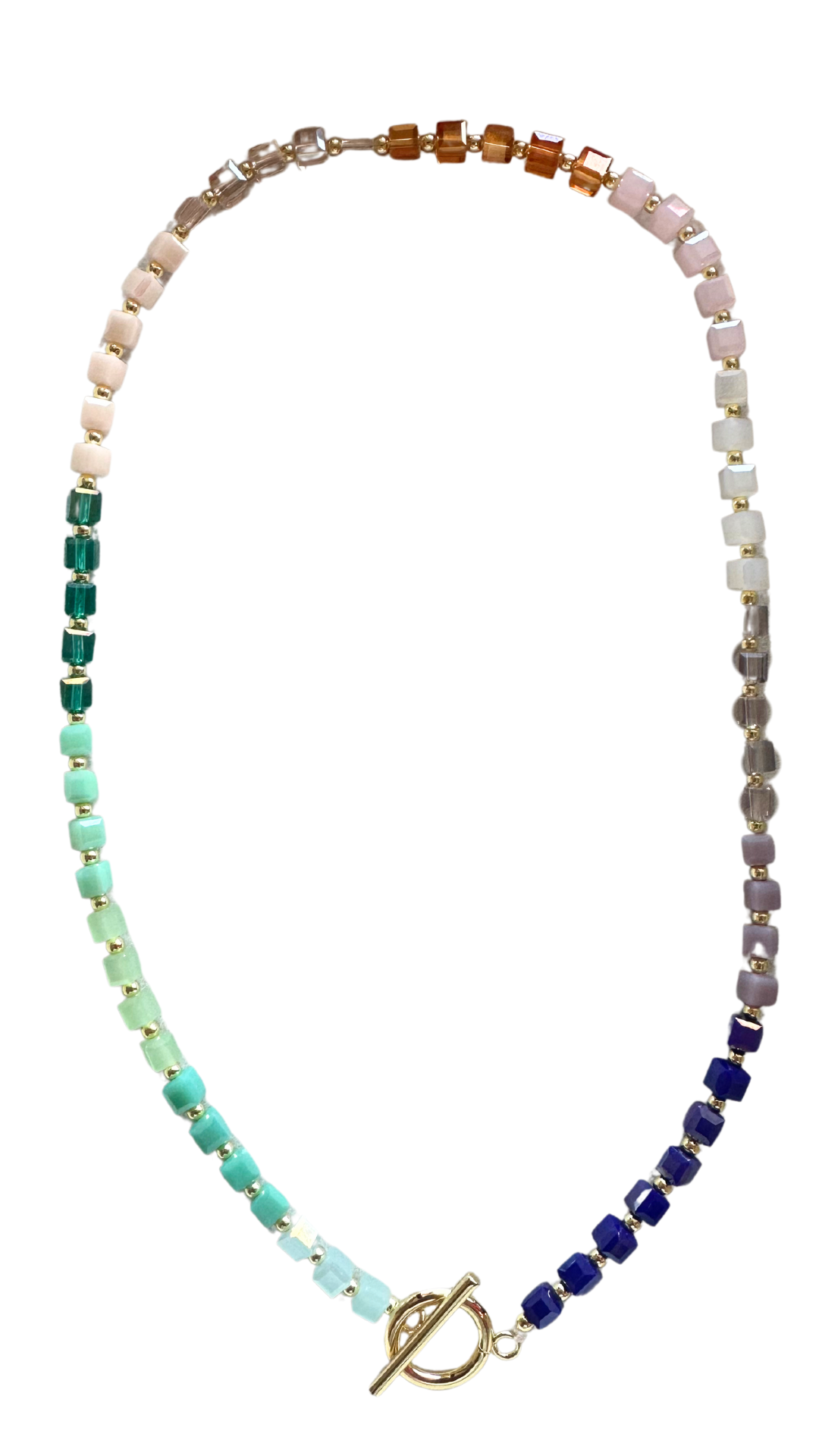 Glass Bead Toggle Necklace