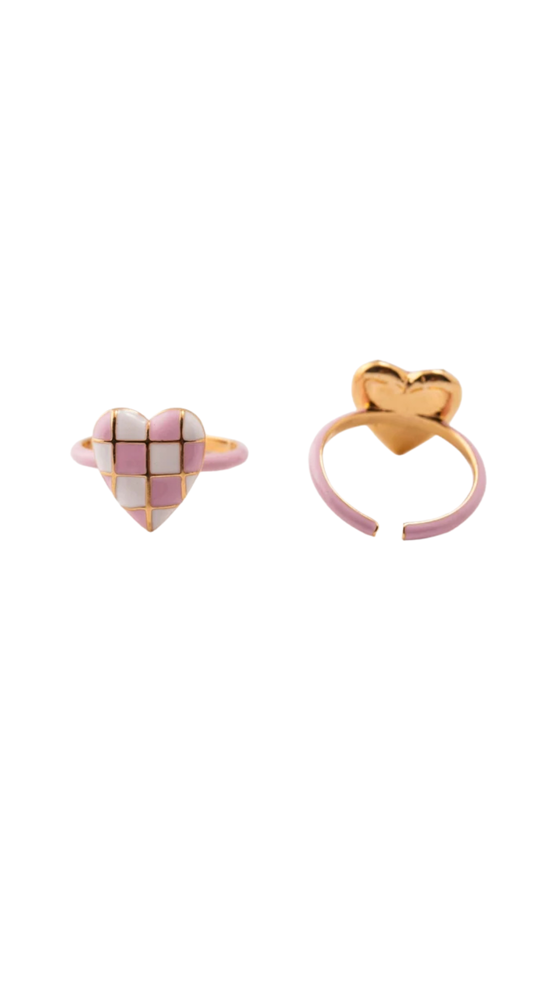 Checkered Heart RIng