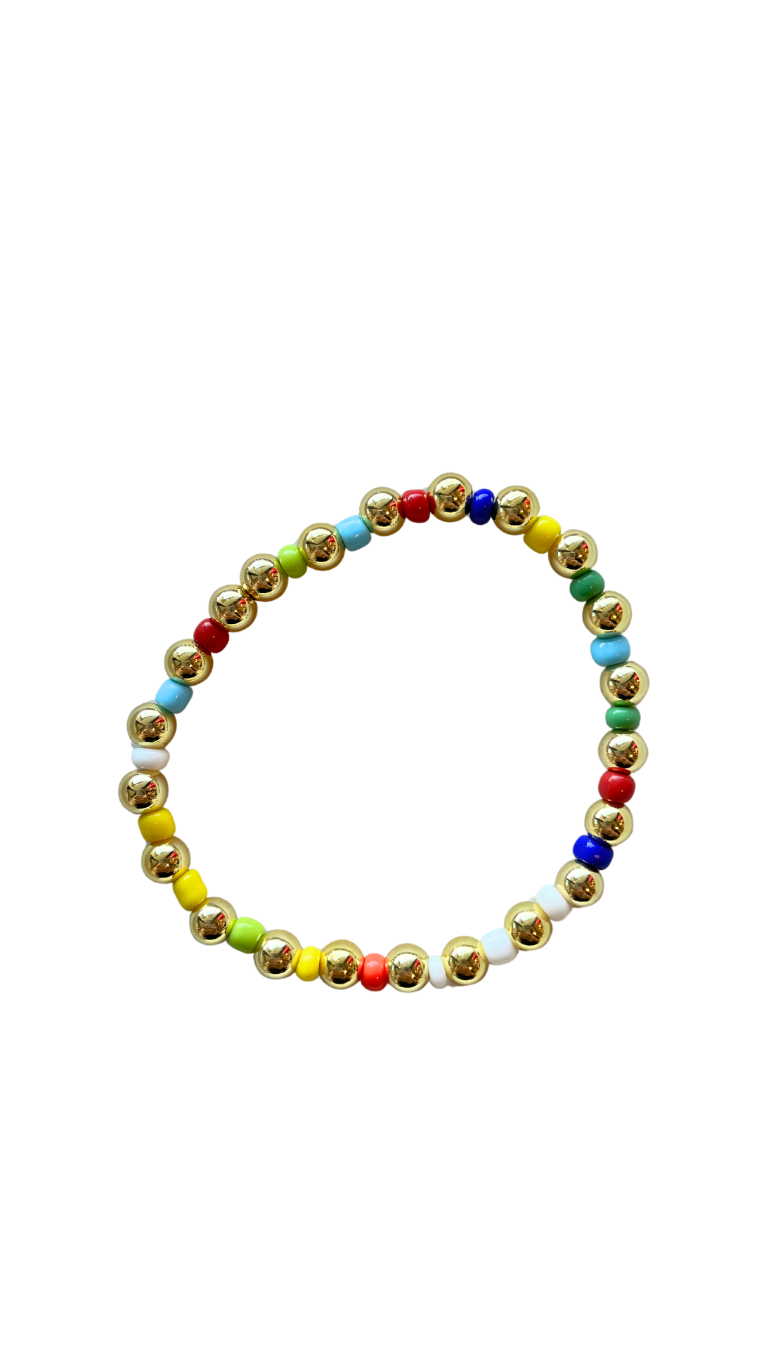 Multicolor Gold Beaded Bracelet