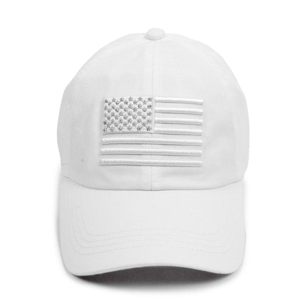 Embroidered American Flag Baseball Cap