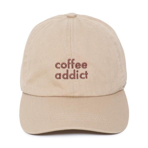 'coffee addict' Embroidered Baseball Cap