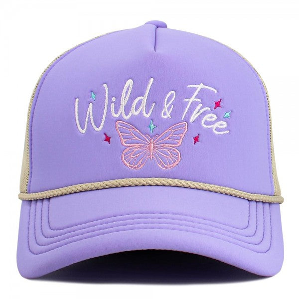 Vintage Embroidered "Wild & Free" Trucker Hat
