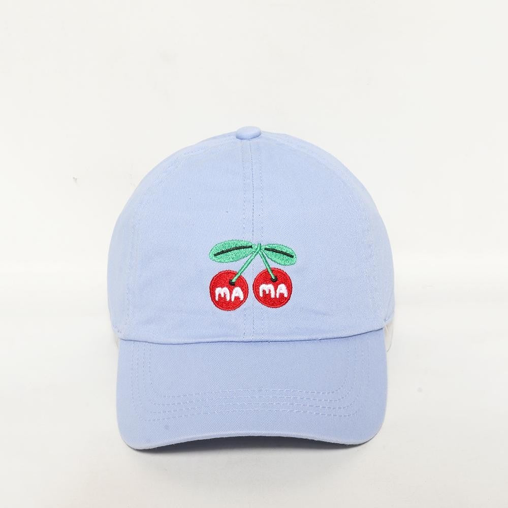 Mama Cherries Embroidered Baseball Cap