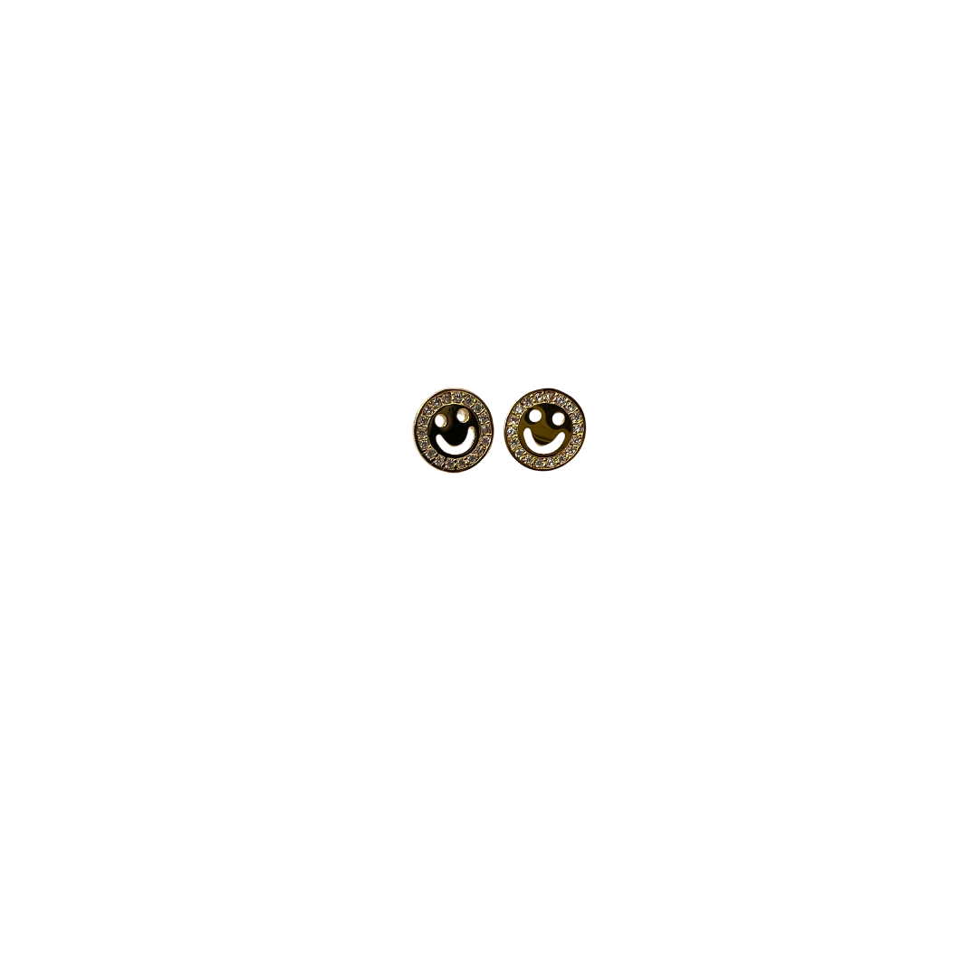 CZ Smiley Studs