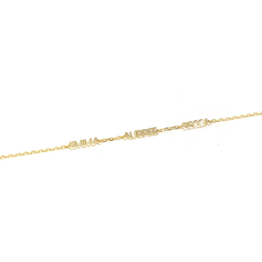 Custom Cherish Multiple Name Bracelet - Water Resistant