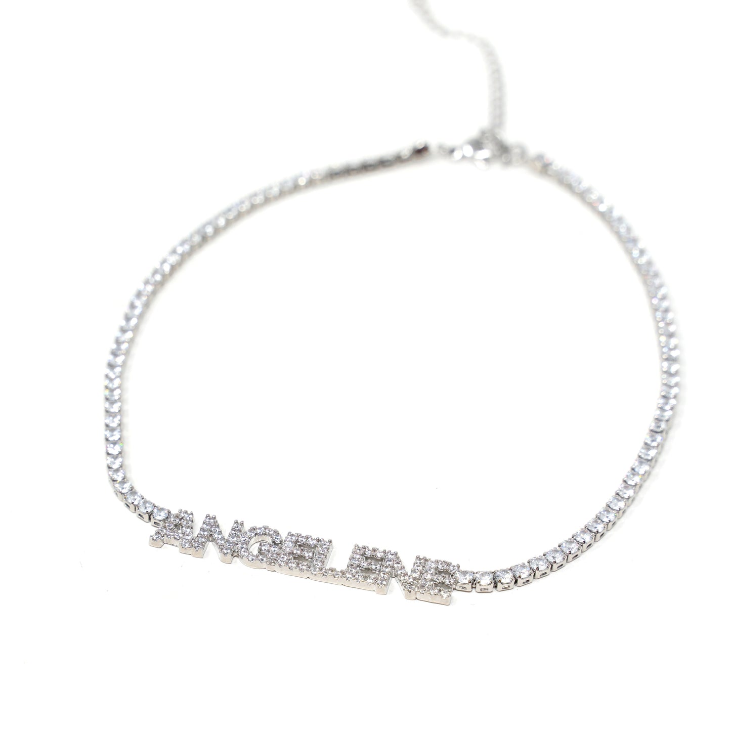Customized Tennis Chain Nameplate Necklace