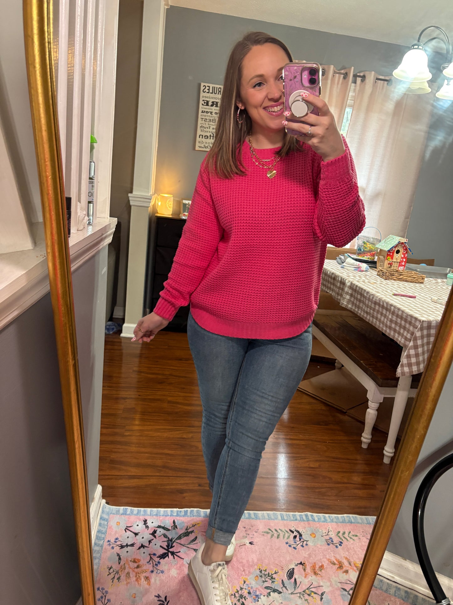 Shine Bright Waffle Knit Sweater