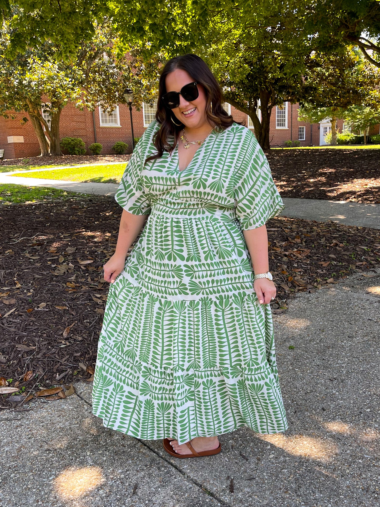 Sincerely, Me Tiered V-Neck Dress