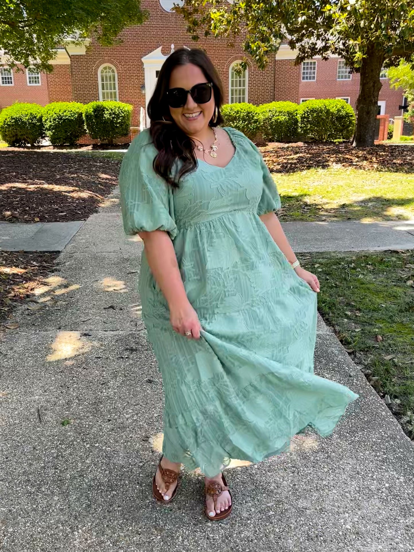 Power of the Babe Tiered Balloon Sleeve Dress