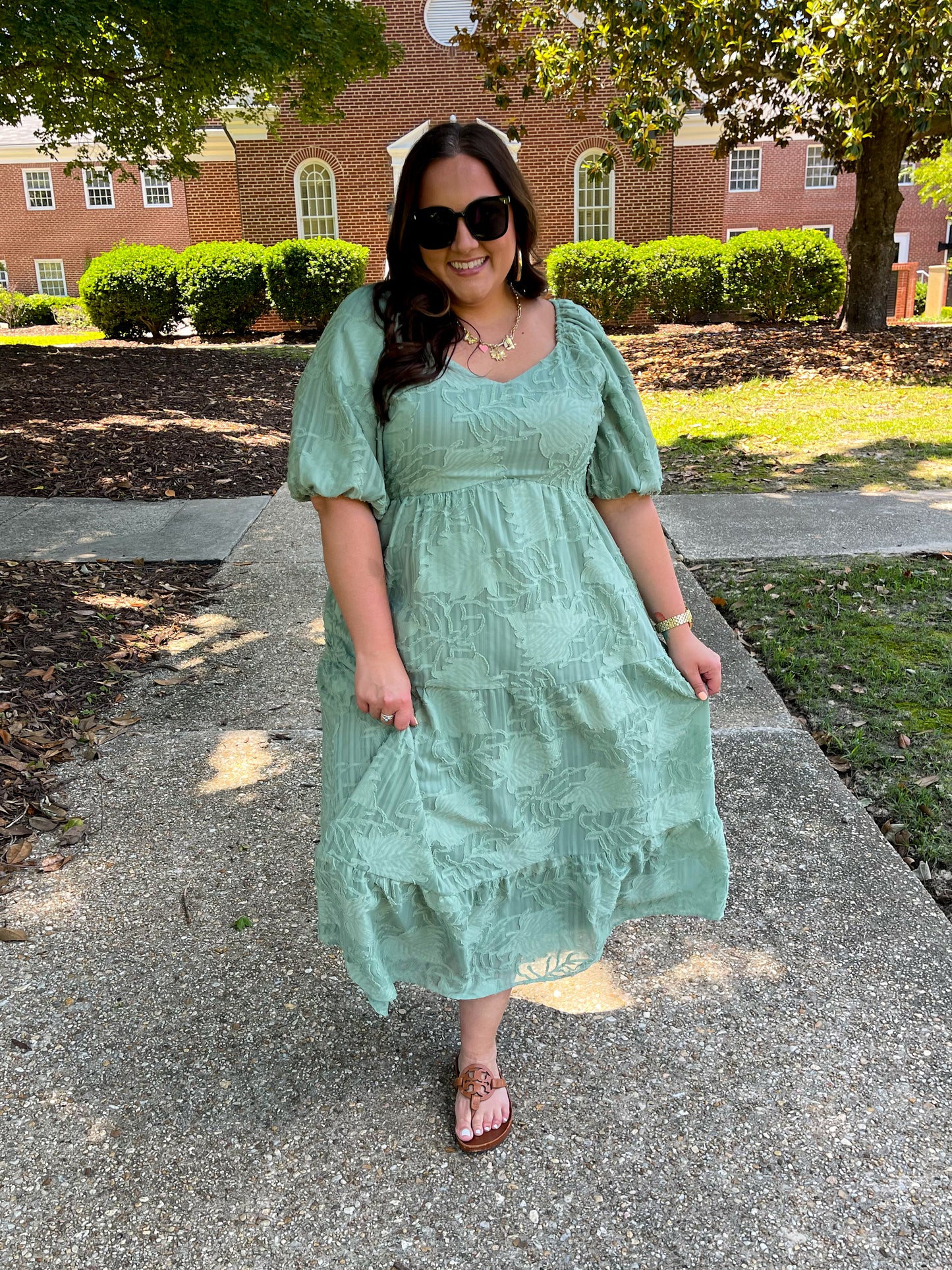 Power of the Babe Tiered Balloon Sleeve Dress