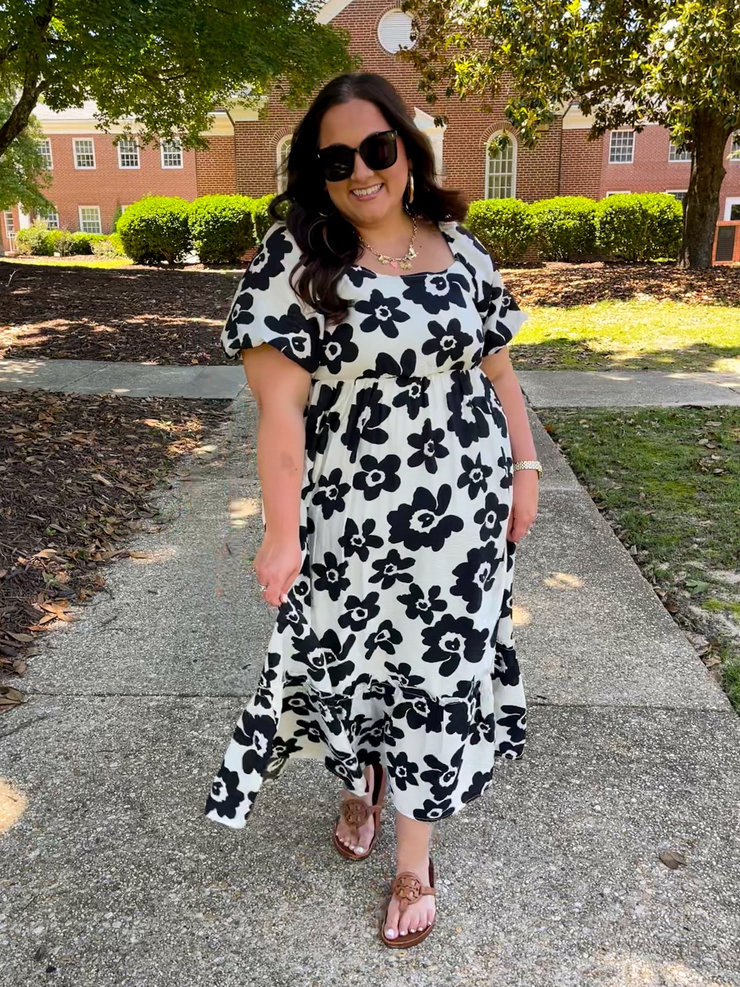 The Hot Topic Square Neck Floral Dress
