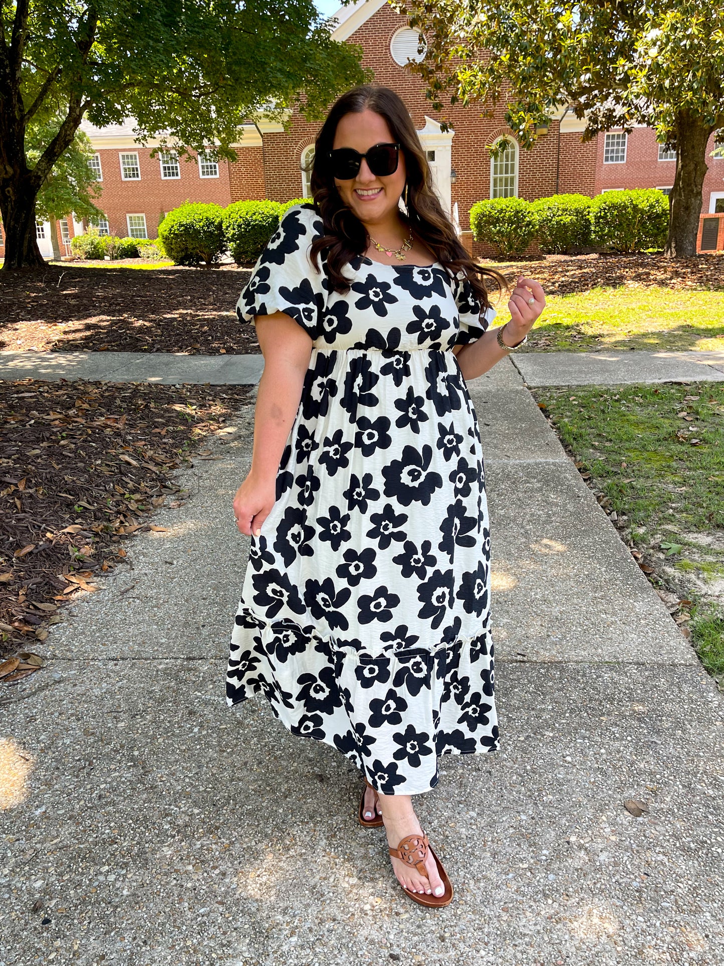 The Hot Topic Square Neck Floral Dress