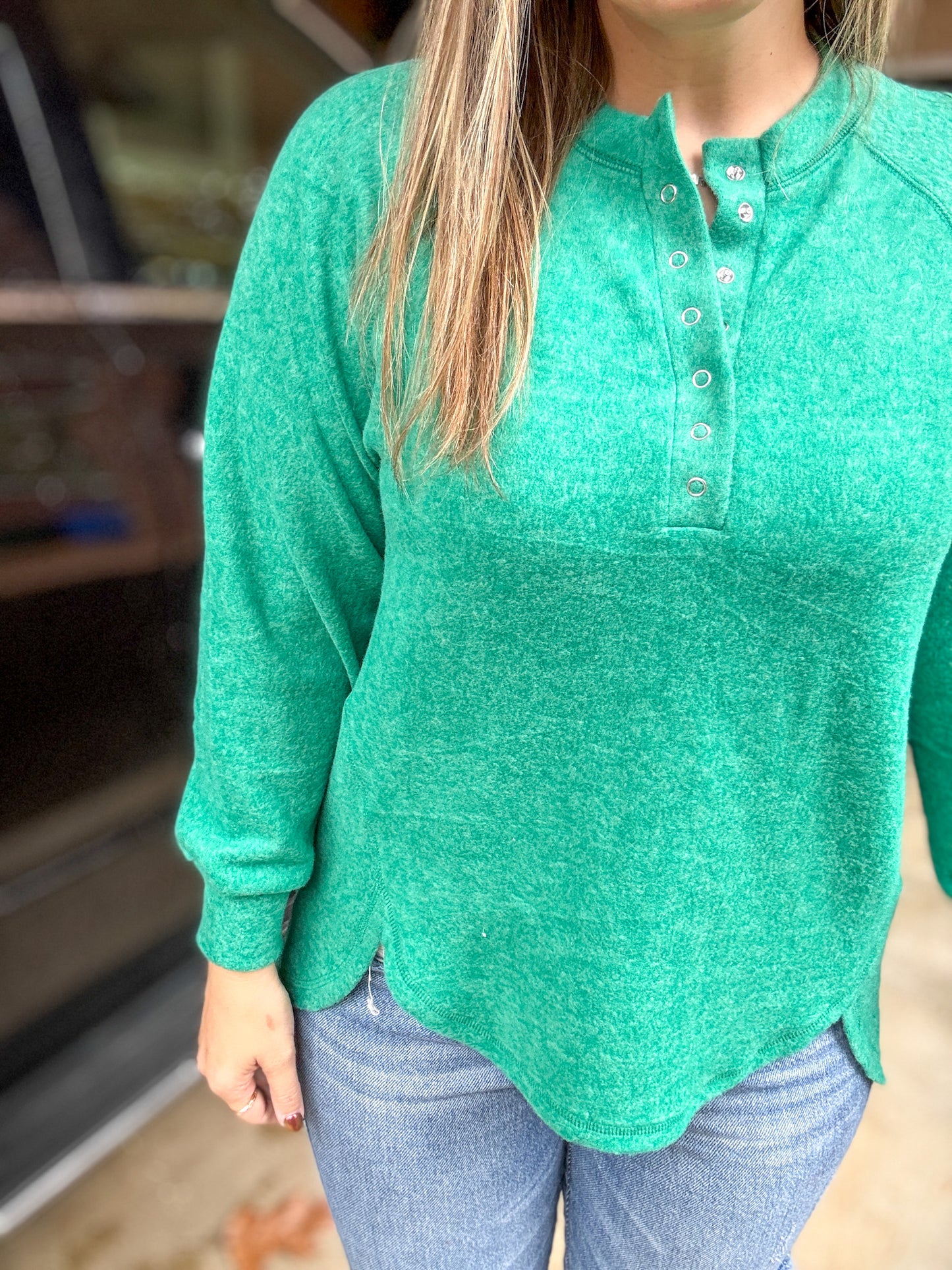 Keeping it Real Brushed Hacci Long Sleeve Tee