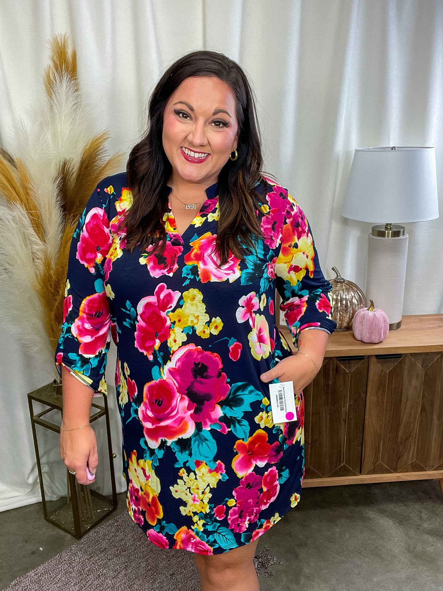 Moonlit Garden Floral Dress
