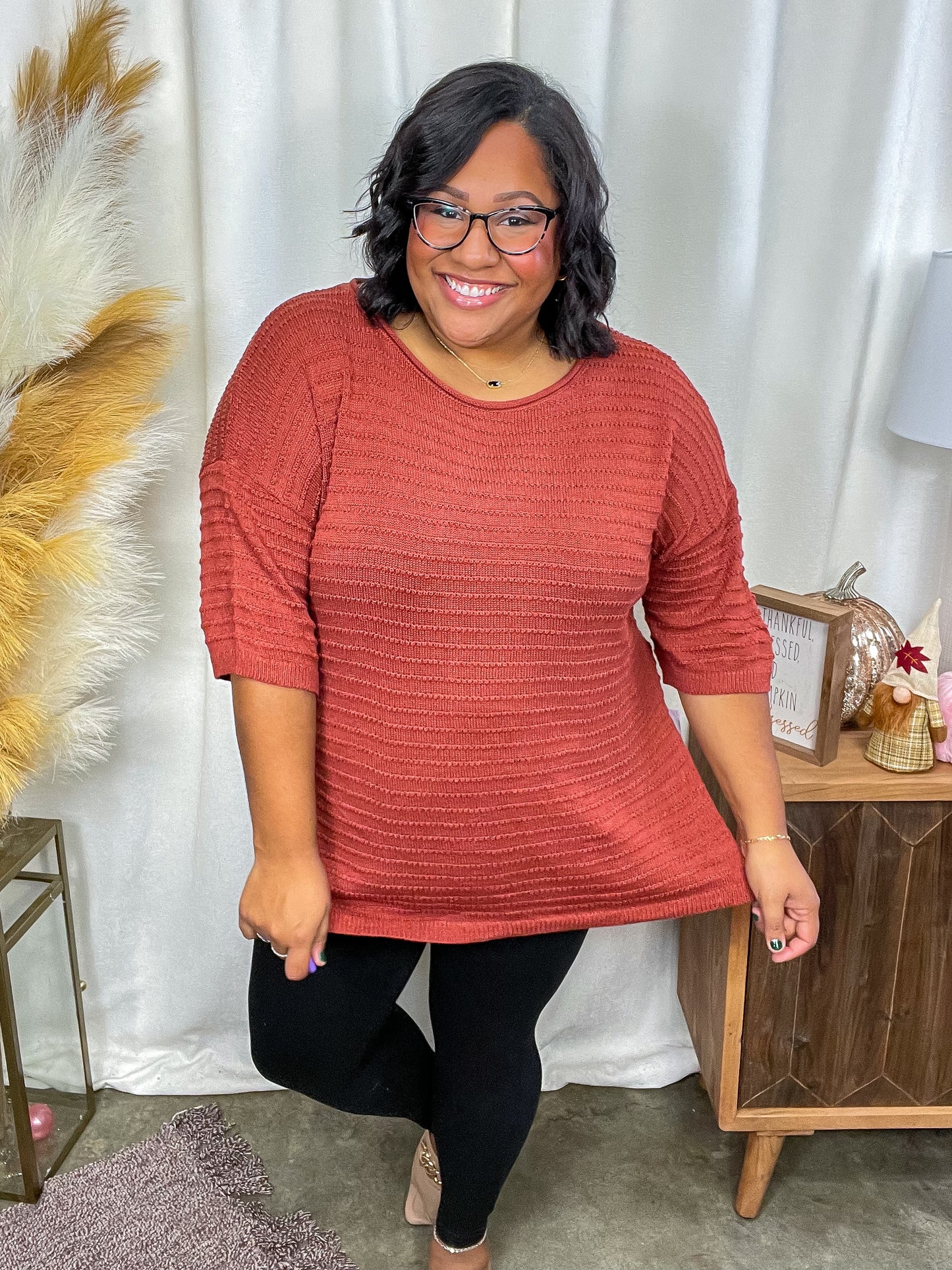 High Tide Oversize Top in Rust