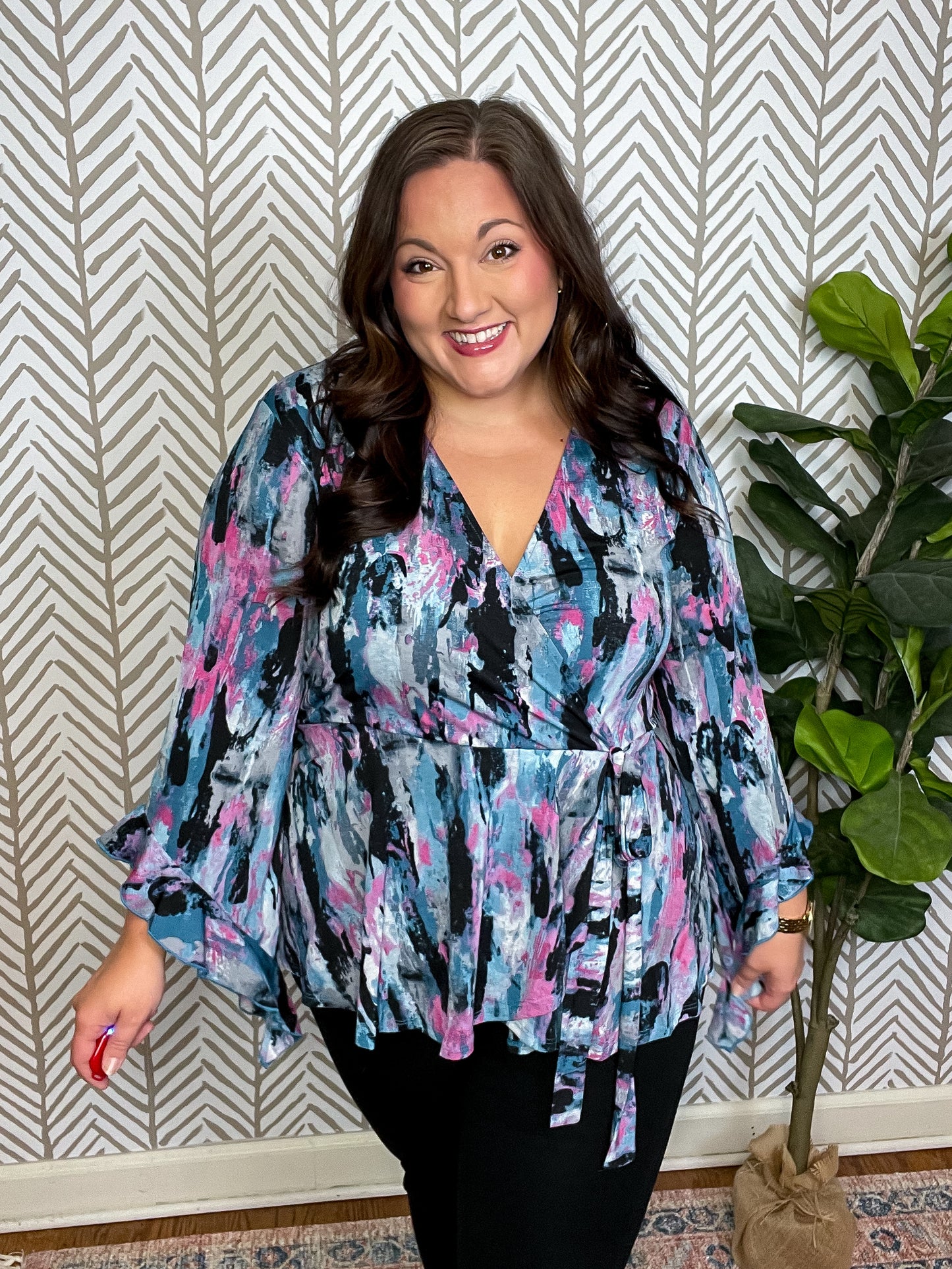 Have it All Top in Abstract Magenta