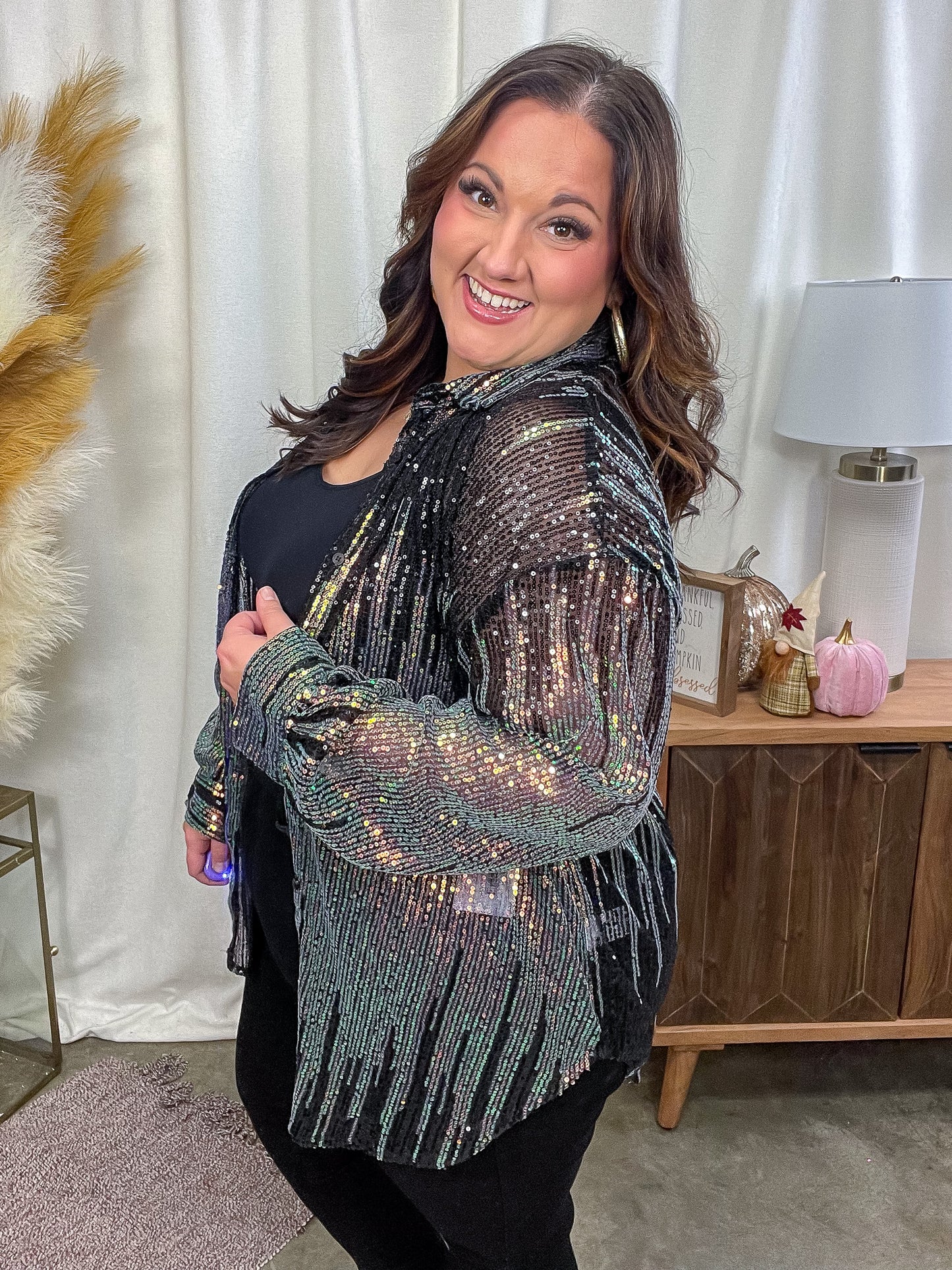 Too Glitz to Glam Button Up Shirt