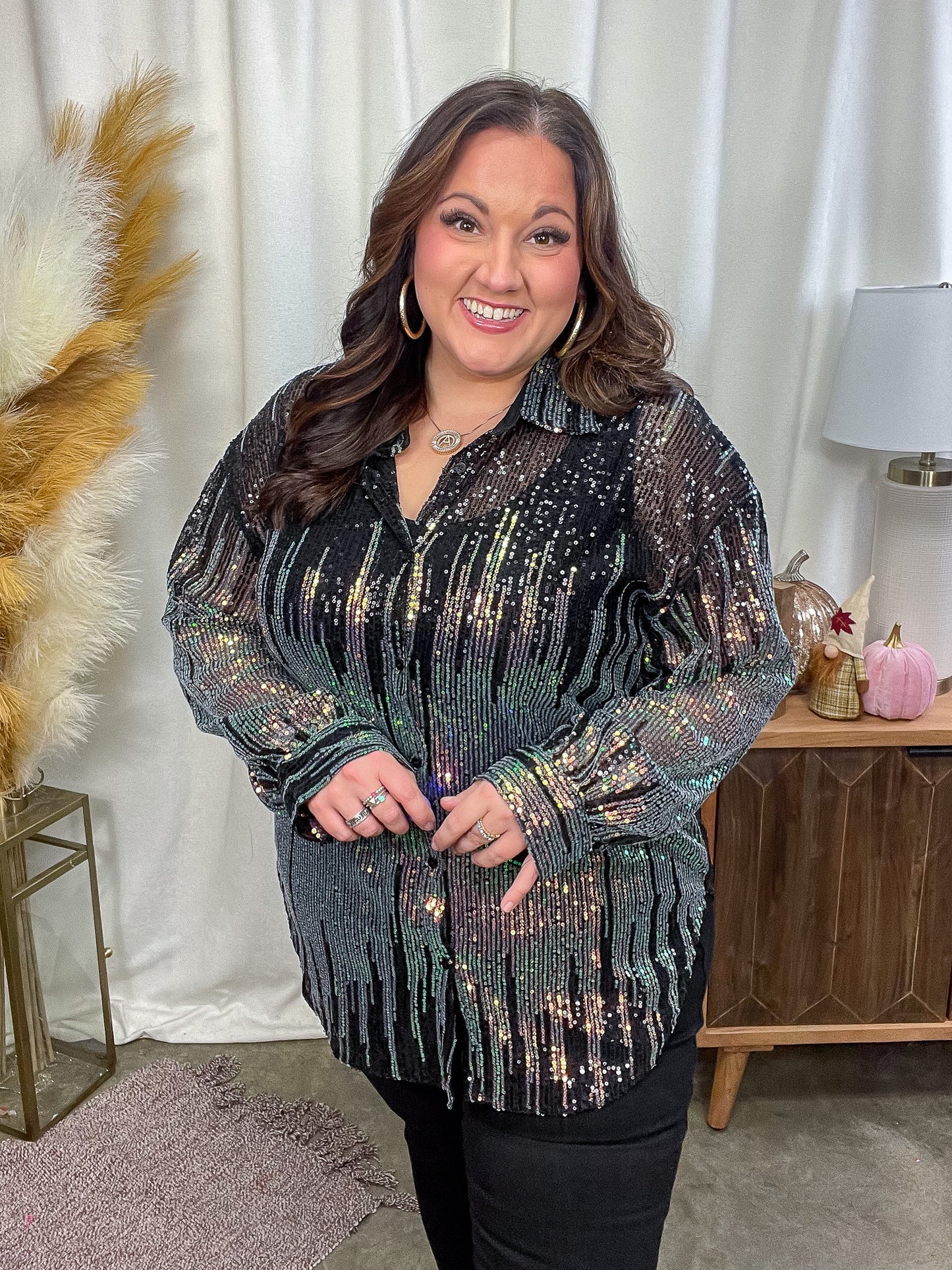 Too Glitz to Glam Button Up Shirt