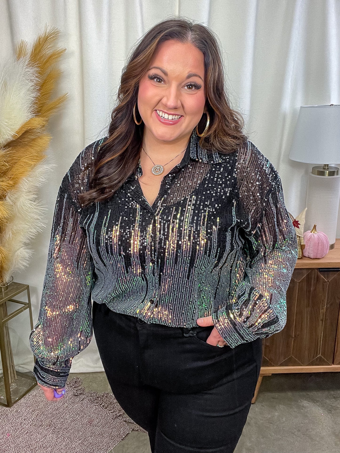 Too Glitz to Glam Button Up Shirt