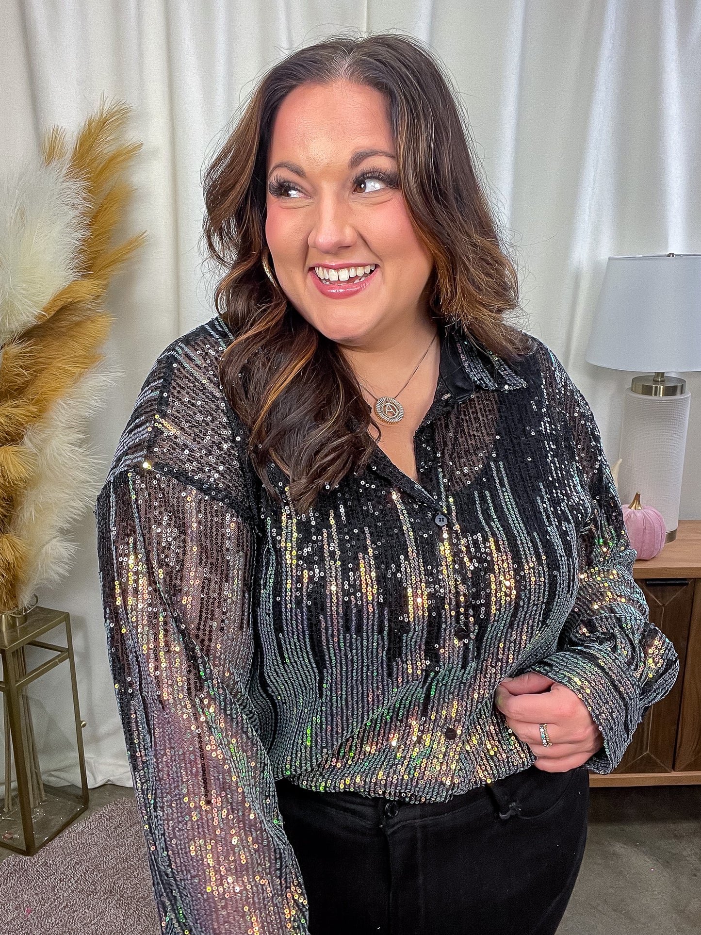 Too Glitz to Glam Button Up Shirt