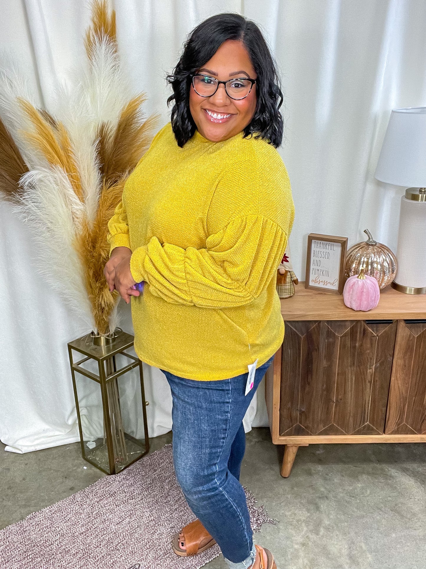 Honey Be Mine Balloon Sleeve Sweater