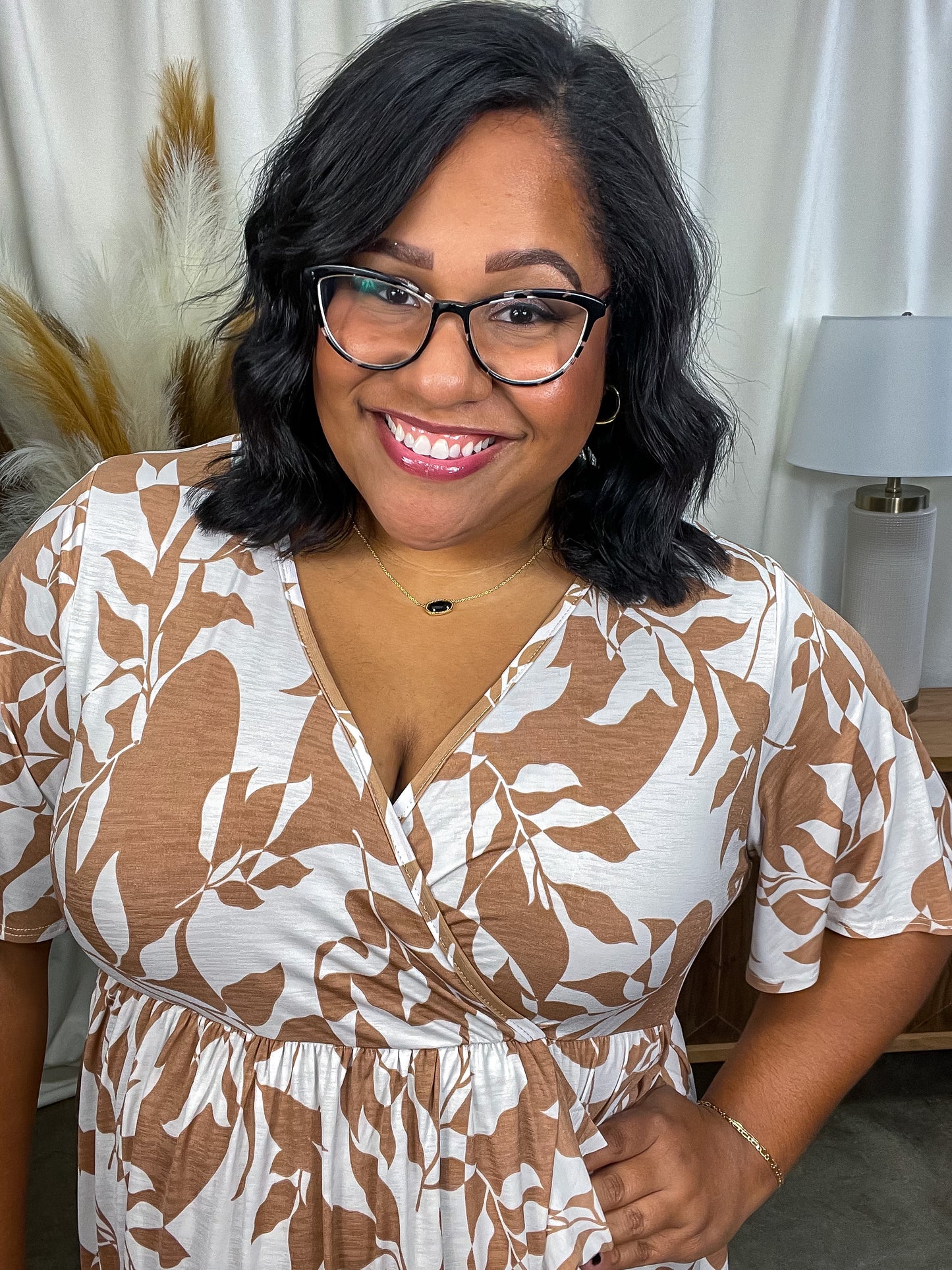 Conversation Starter Floral Faux Wrap Dress