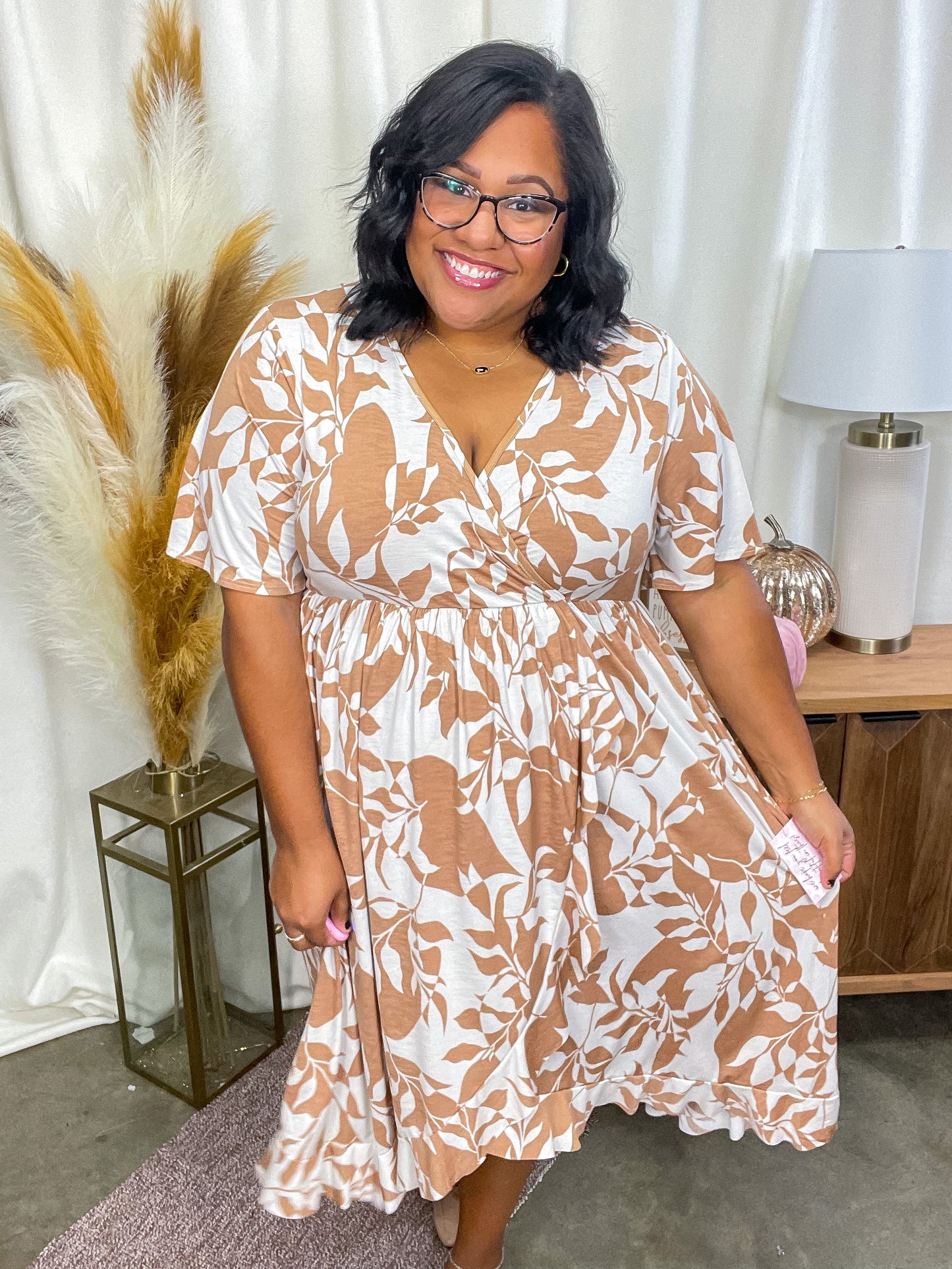 Conversation Starter Floral Faux Wrap Dress