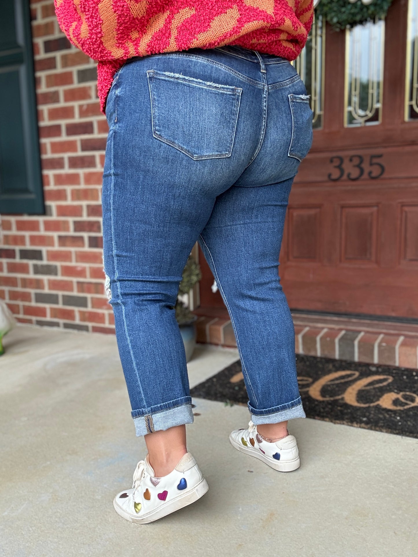 Mica Spencer Dark Wash Crop Jeans
