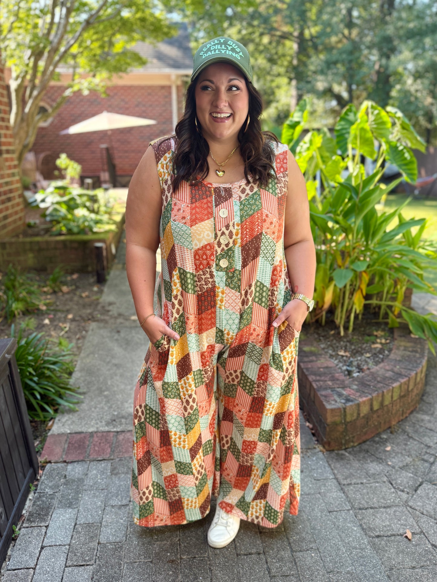 Easy Does It Patchwork Wide Leg Jumper