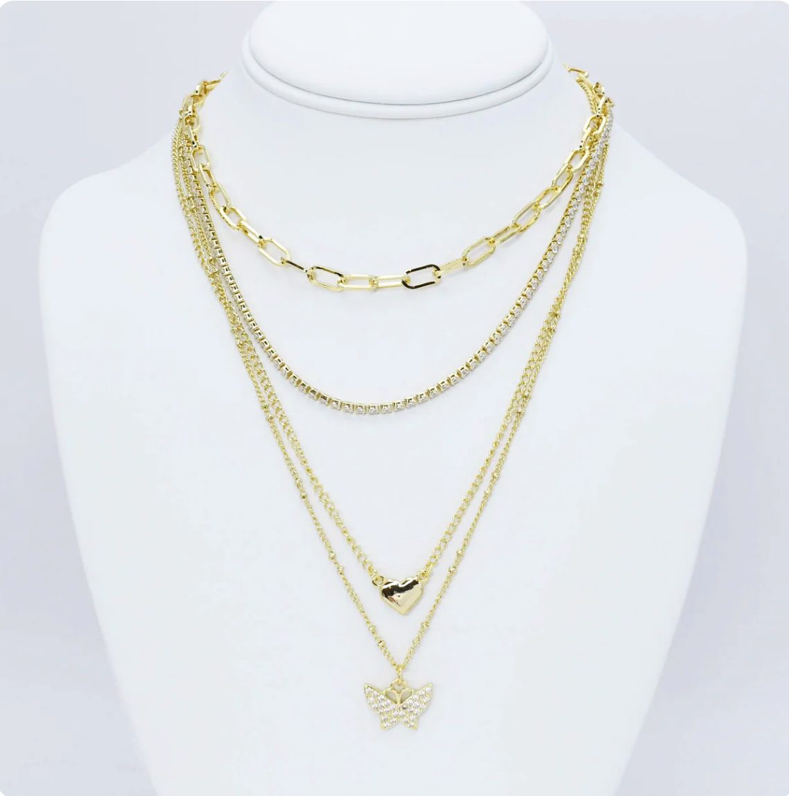 Radiant Flutter Layer Necklace