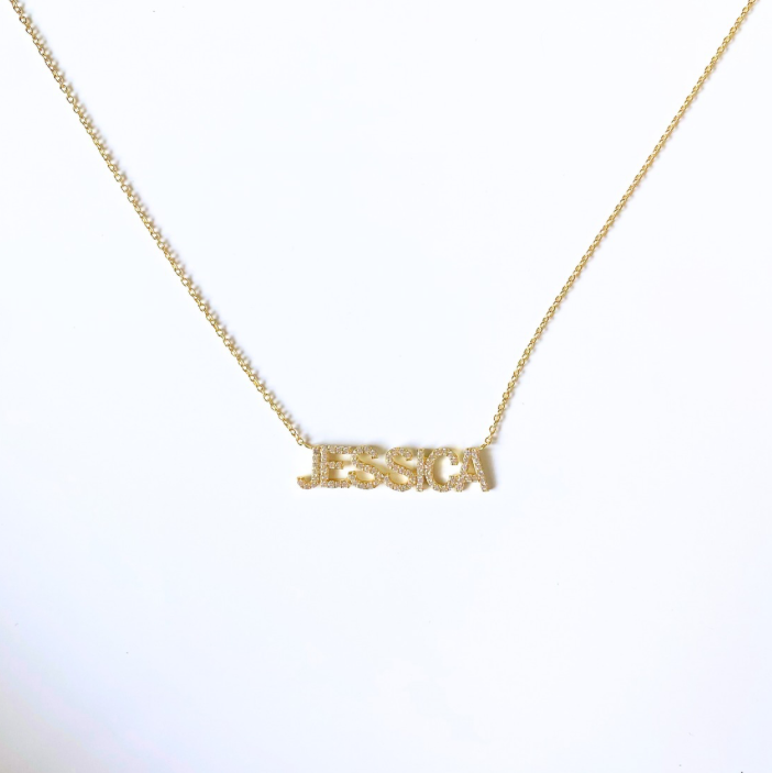 Custom Haven Crystal Nameplate Necklace