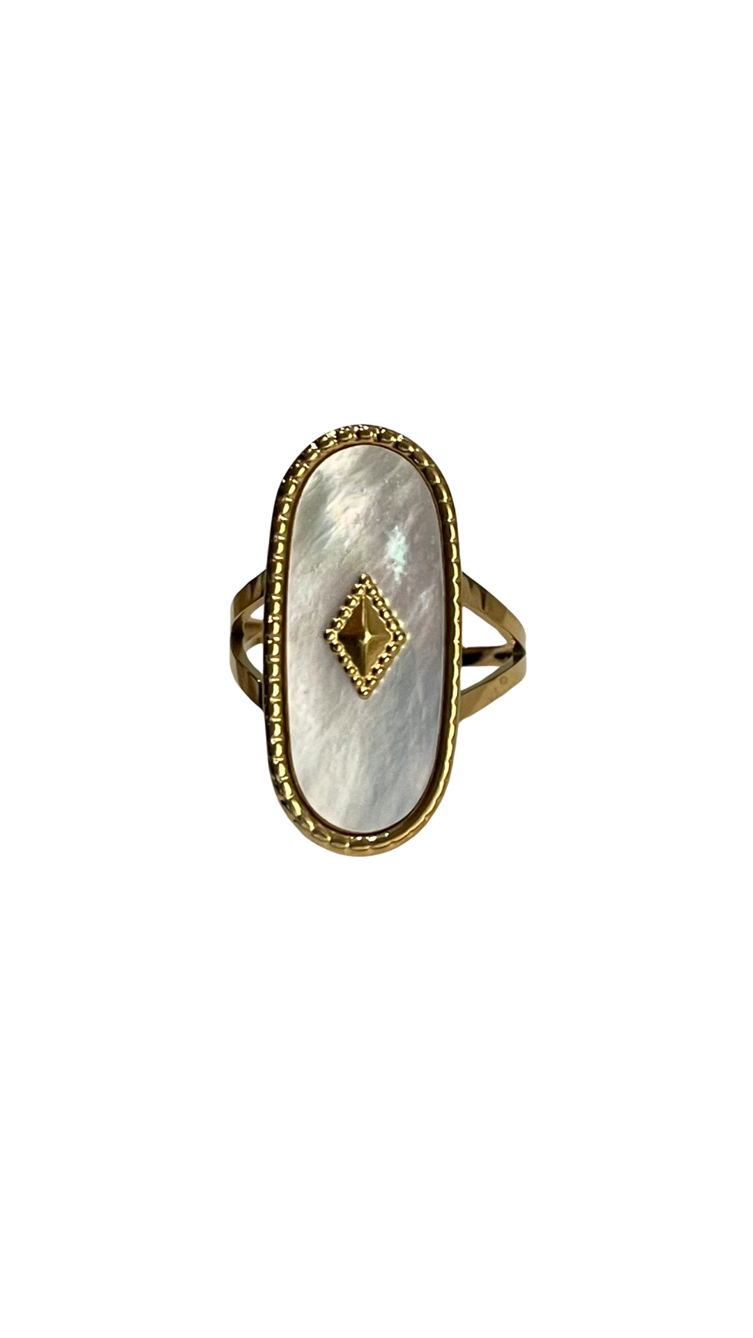 Mother of Pearl Statement Waterproof Ring