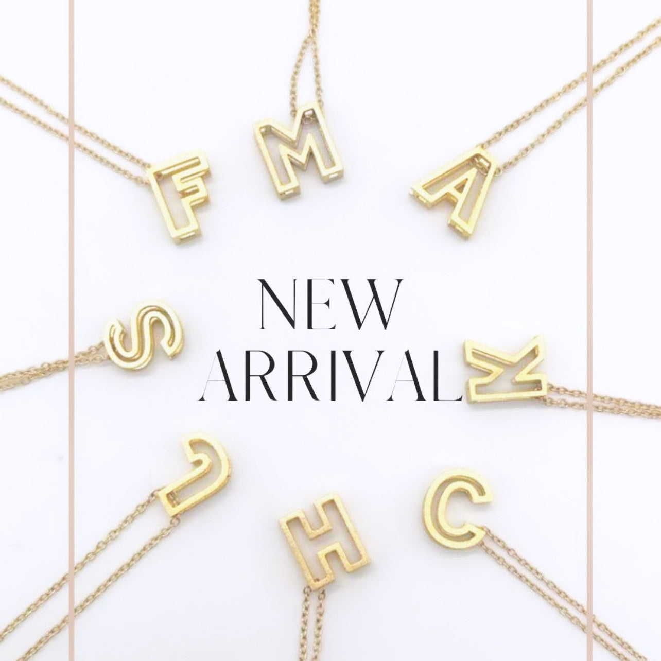 Cut Out Initial Necklace