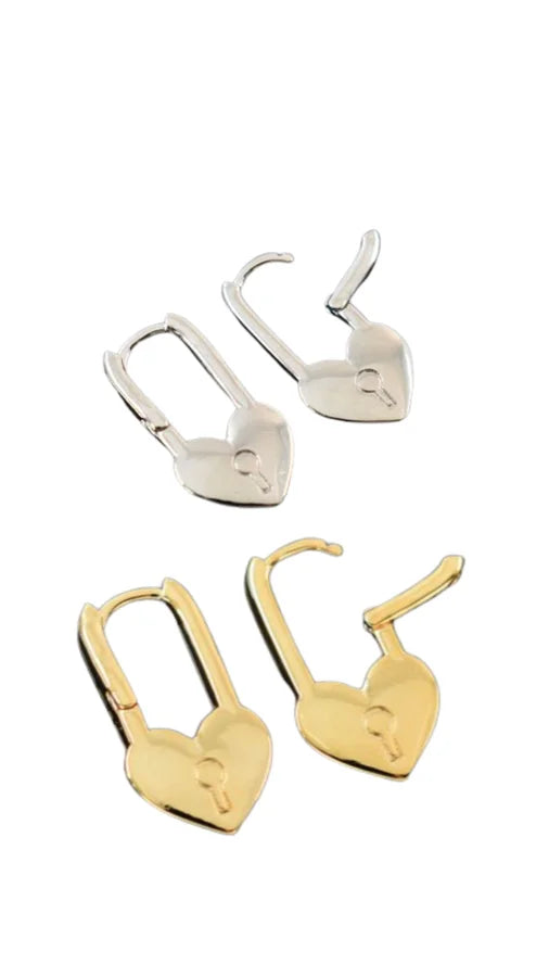 Heart Lock Earring