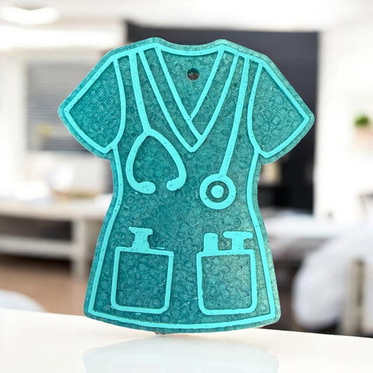 Teal Scrub Top Freshie