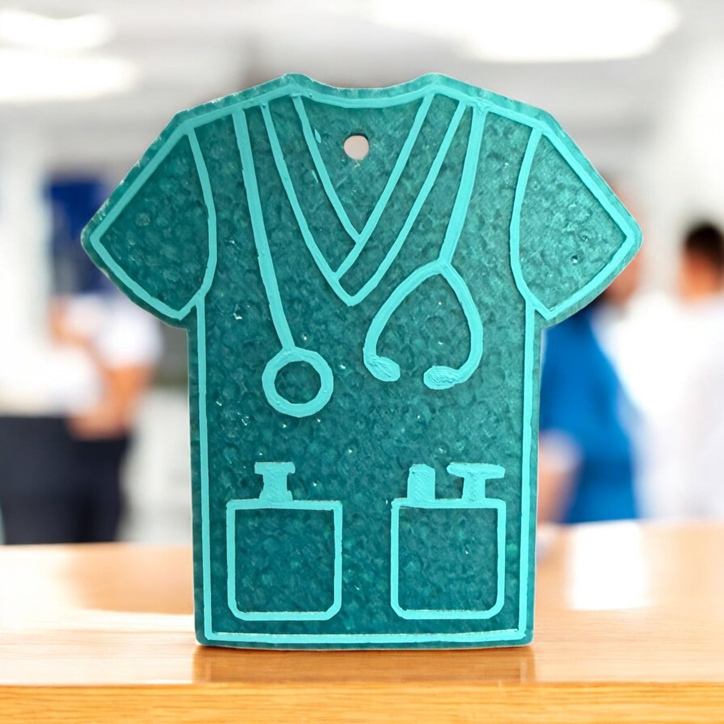 Teal Scrub Top Freshie