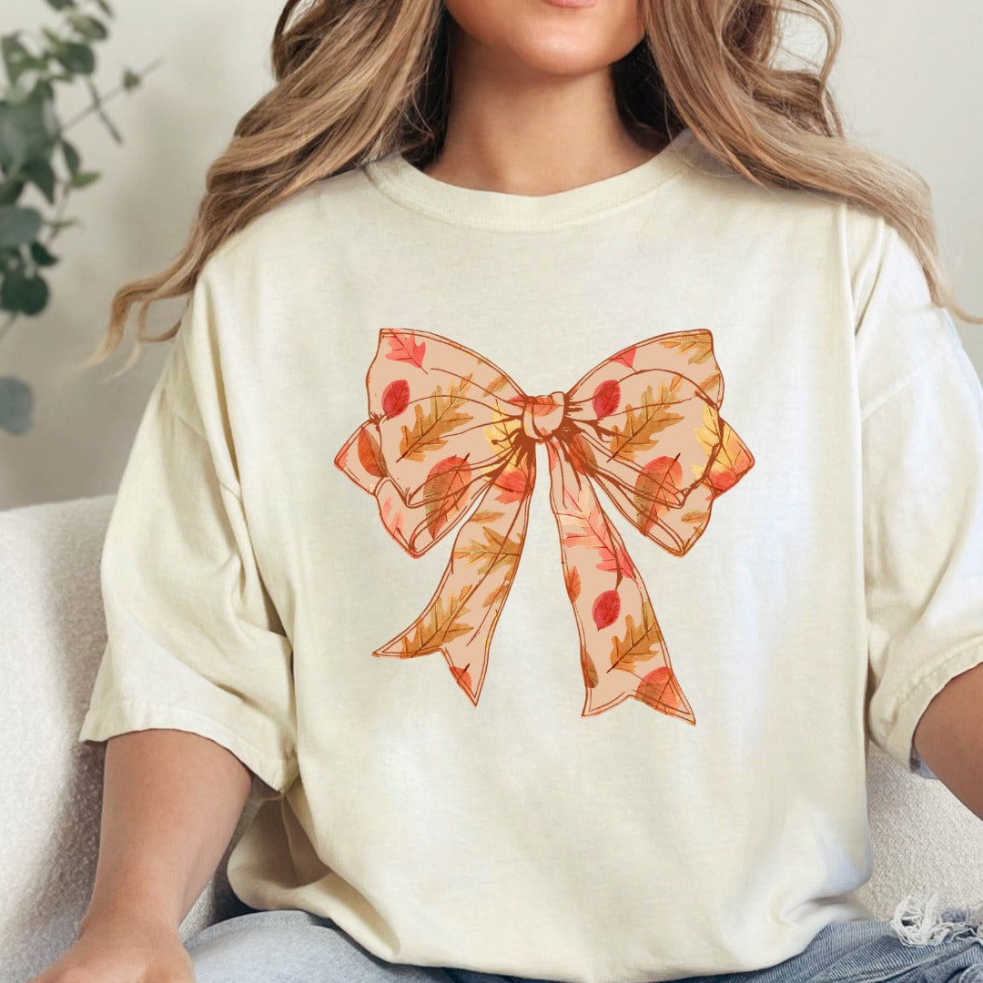 Fall Bow Comfort Colors Tee