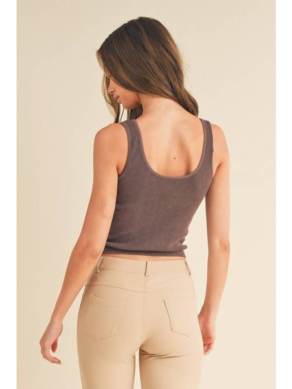 Reversible Ribbed Tank Top (14 COLORS)