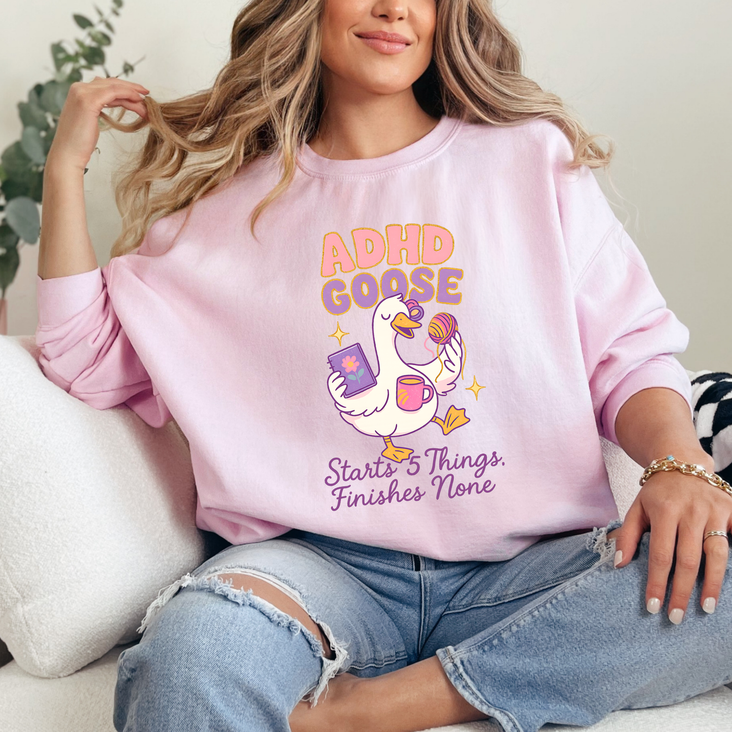 ADHD Goose Crewneck Sweatshirt