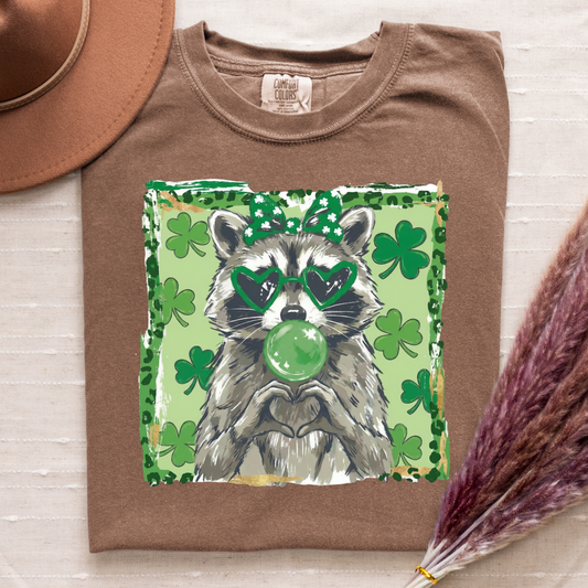 St. Patty's Raccoon Comfort Colors Tee
