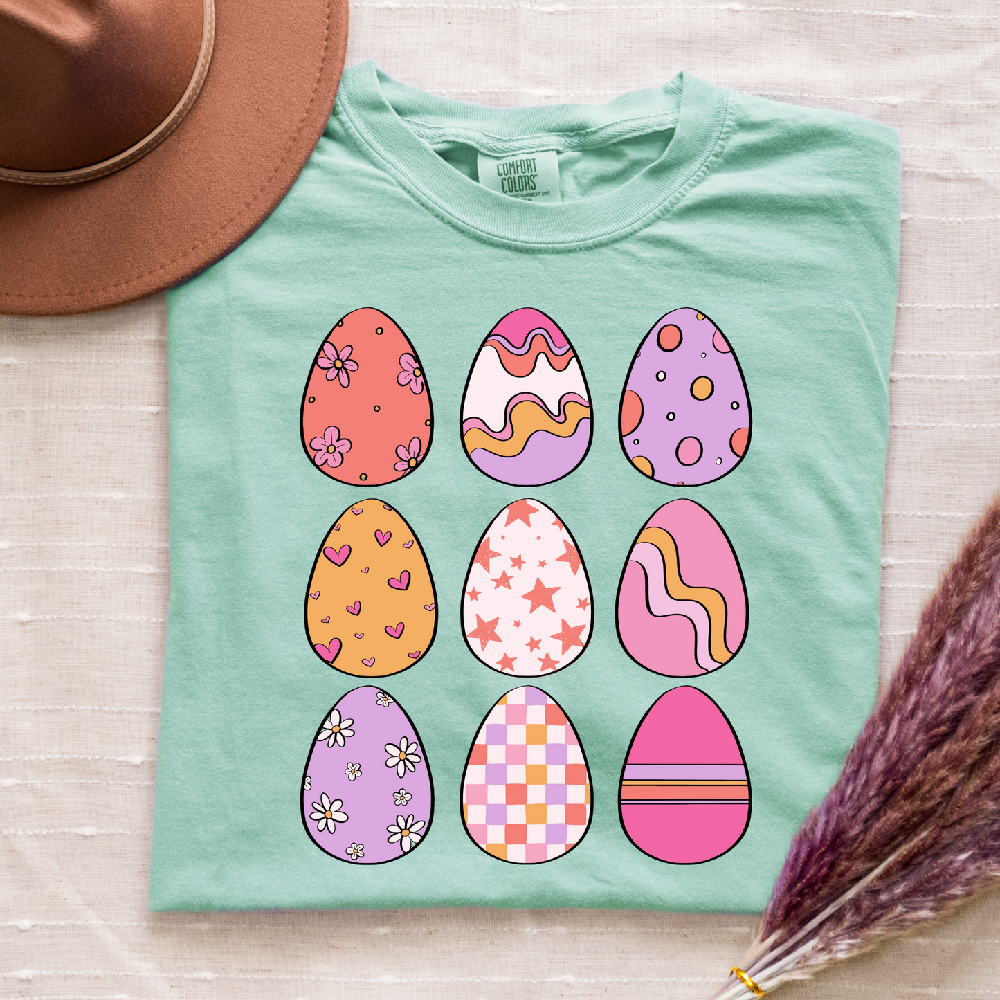 Multi Eggs Comfort Colors Tee