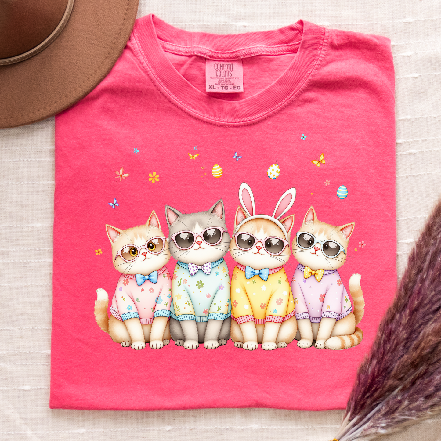 Easter Cats Comfort Colors Tee