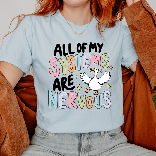 All Systems Nervous Comfort Colors Tee