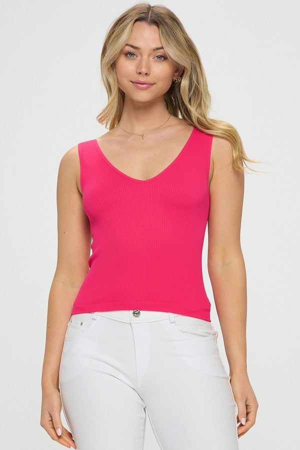 Reversible Ribbed Tank Top (14 COLORS)