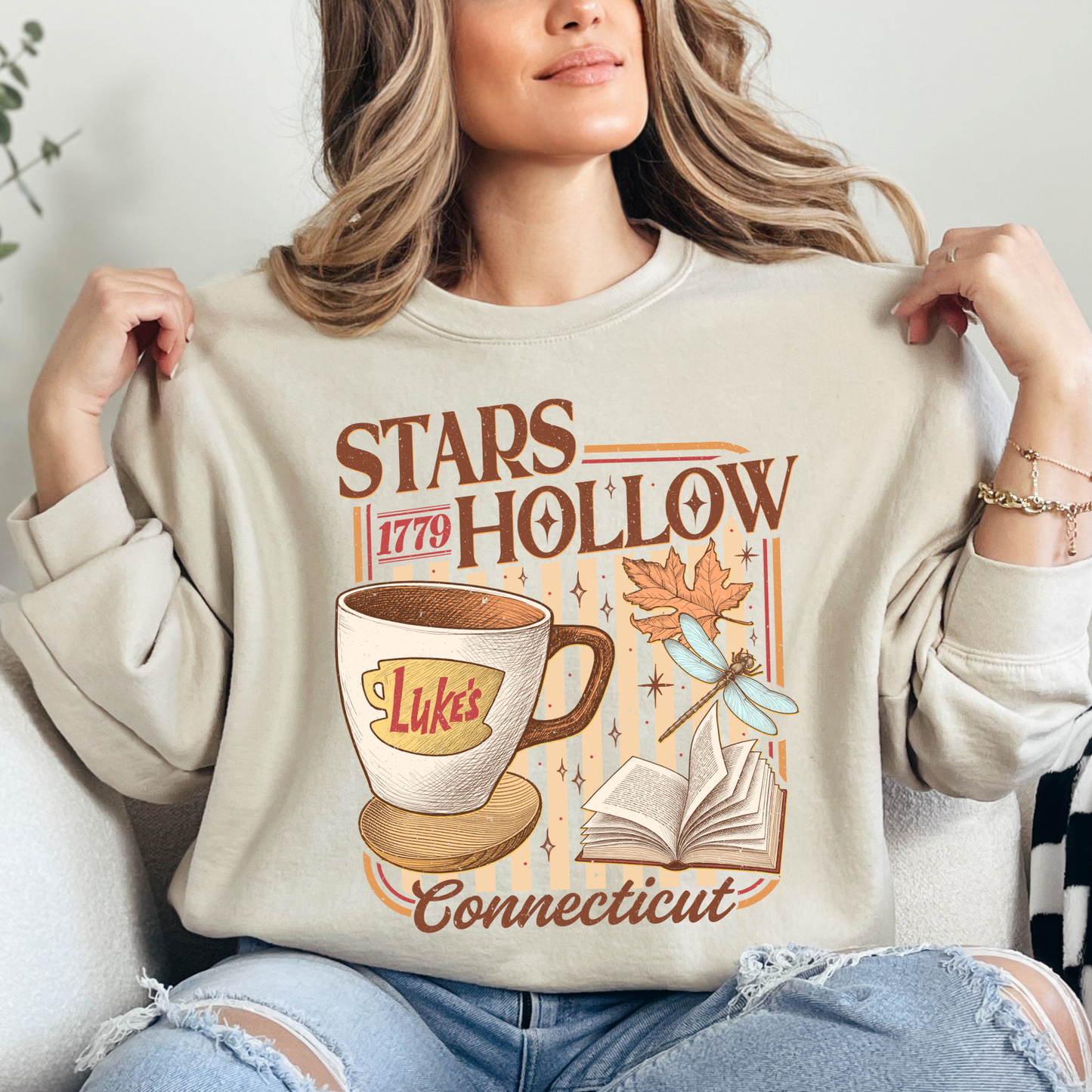 Luke's Coffee Stripe Crewneck