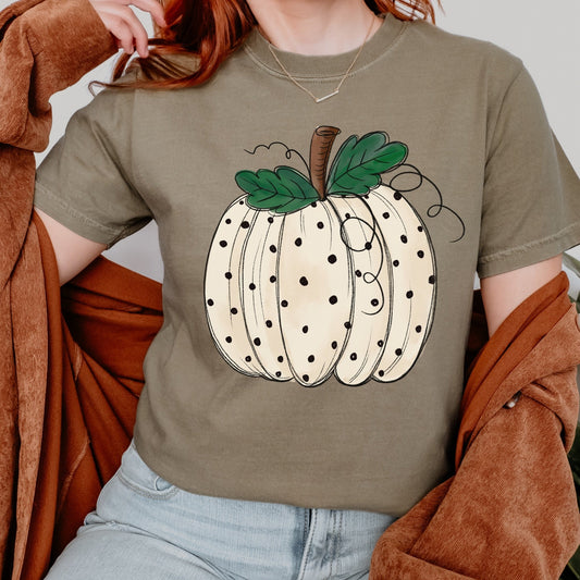 Dotty Pumpkin Comfort Colors Tee