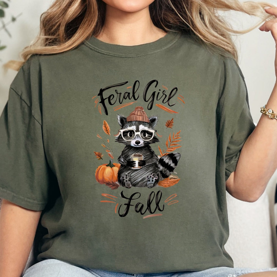 Feral Girl Fall Comfort Colors Tee