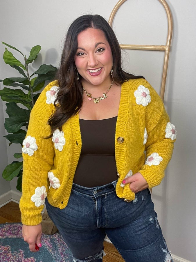 You're Enough Floral Cardigan