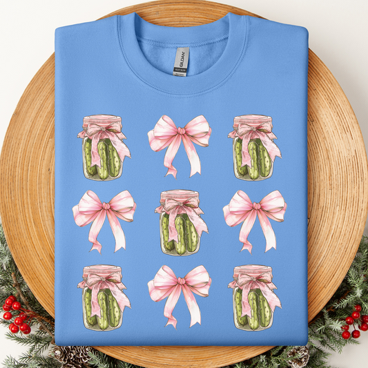 Coquette Bow Pickles Crewneck